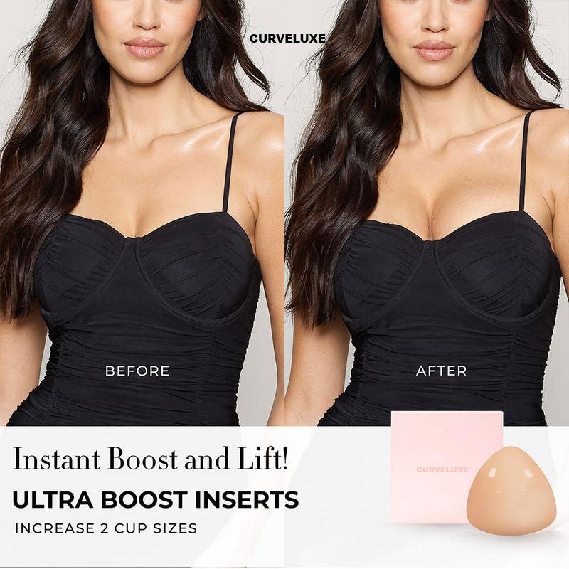 Curveluxe™ Ultra Boost Inserts | Patented Sticky Fashion Bra Inserts