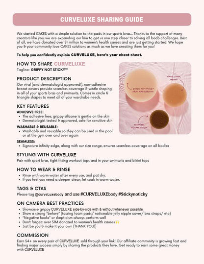 Curveluxe™ - VIRAL Non-Adhesive Nip Covers - NO GLUE - 100% Silicone