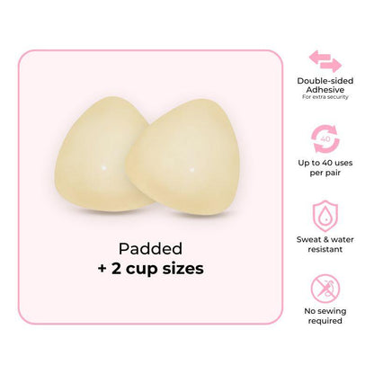 Curveluxe™ Ultra Boost Inserts | Patented Sticky Fashion Bra Inserts