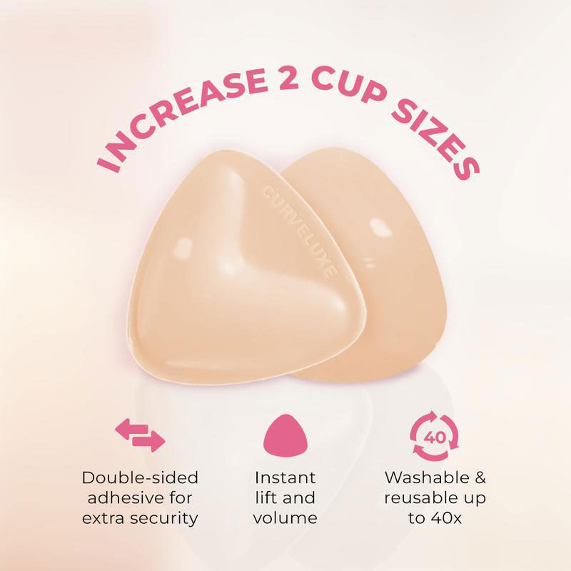Curveluxe™ Ultra Boost Inserts | Patented Sticky Fashion Bra Inserts