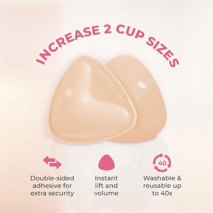 Curveluxe™ Ultra Boost Inserts | Patented Sticky Fashion Bra Inserts