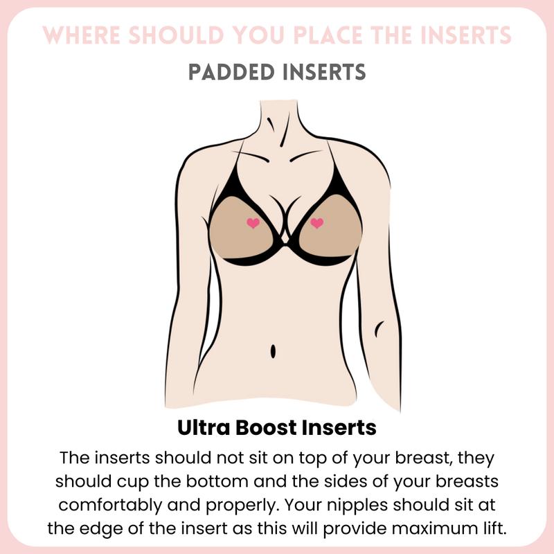 Curveluxe™ Ultra Boost Inserts | Patented Sticky Fashion Bra Inserts