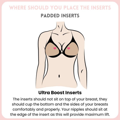 Curveluxe™ Ultra Boost Inserts | Patented Sticky Fashion Bra Inserts